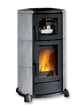 Salamandra a lenha Nordica Cortina Forno - PEDRA Salamandra a lenha Nordica Cortina Forno - PT