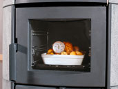 Salamandra a lenha Nordica Cortina Forno - Detalhe Salamandra a lenha Nordica Cortina Forno - Detalhe