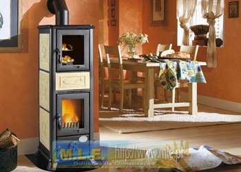 Salamandra a lenha com forno Nordica Dorella l12