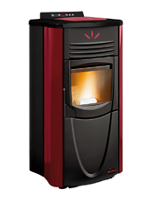 Salamandra a Pellets Graziosa Steel Bordeaux