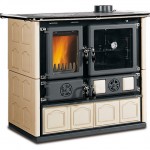 Fogão Nordica a Lenha - Rosa Maiolica - Cappuccino