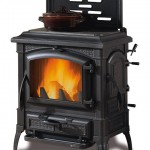 Salamandra Nordica a lenha - Isetta com placa de cozinha