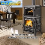 Salamandra a lenha Nordica Isotta com forno