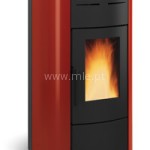 Salamandra aquecimento central - Extraflame Raffaella - Cor Bordeaux