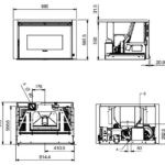 Recuperador de Calor a Pellets Extraflame - Comfort P85 - Dimensões