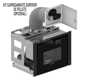 Recuperador de Calor a Pellets Extraflame - Comfort P70 AIR - Kit de carregamento superior de pellets