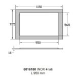 Moldura Inox insert 100 wide - Dimensões