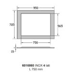 Moldura Inox insert 80 wide - Dimensões
